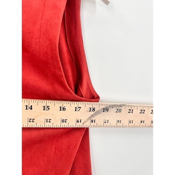 Soft Surroundings Cardigan Pink Faux Suede Look Vest Open Front PSX Petite - Picture 6 of 8